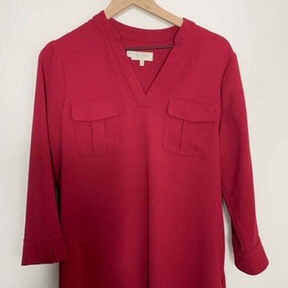 Hobbs London Katelena Mini Shift Tunic Crimson Red Dress Womens Size 8 - Picture 7 of 16